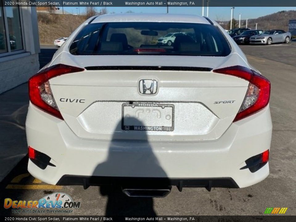 2020 Honda Civic Sport Sedan Platinum White Pearl / Black Photo #6