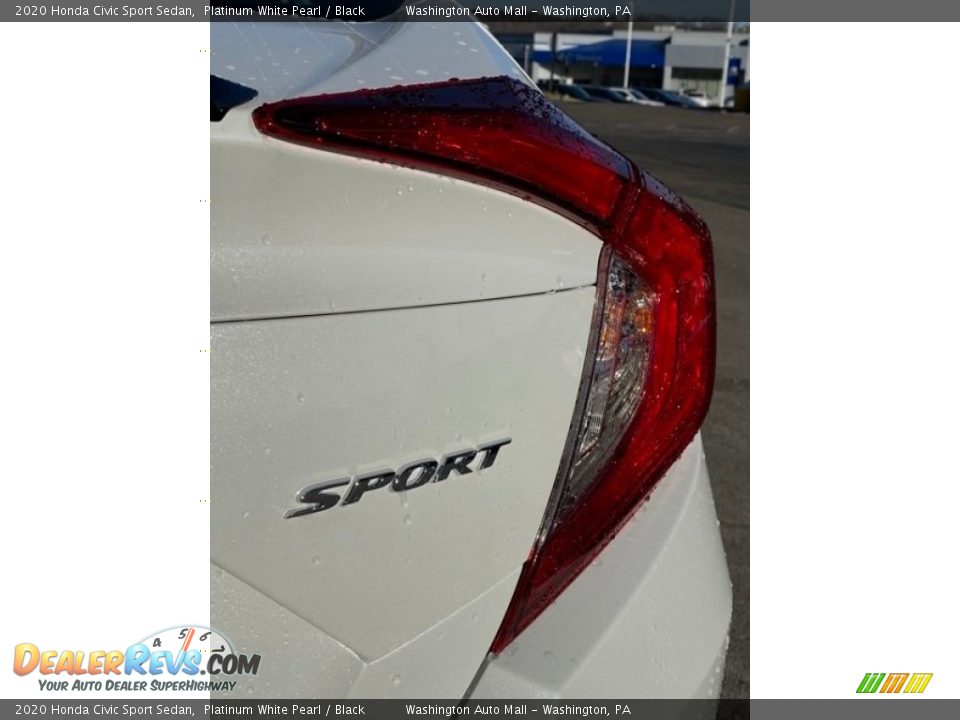 2020 Honda Civic Sport Sedan Platinum White Pearl / Black Photo #22