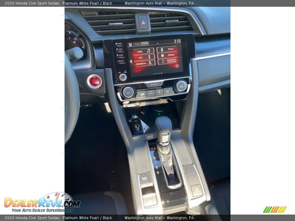 2020 Honda Civic Sport Sedan Platinum White Pearl / Black Photo #28
