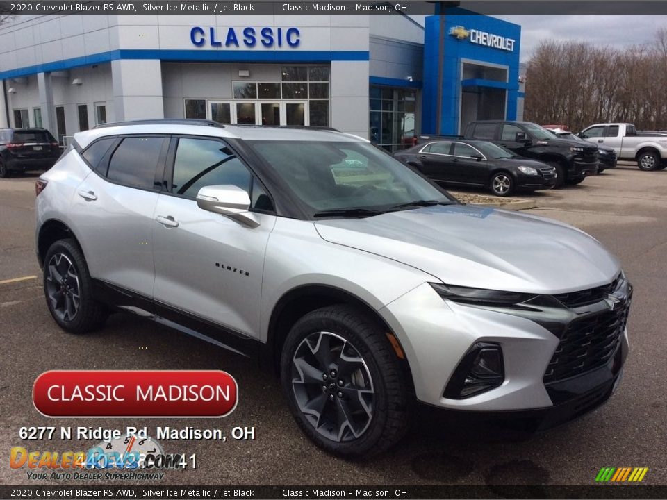 2020 Chevrolet Blazer RS AWD Silver Ice Metallic / Jet Black Photo #1