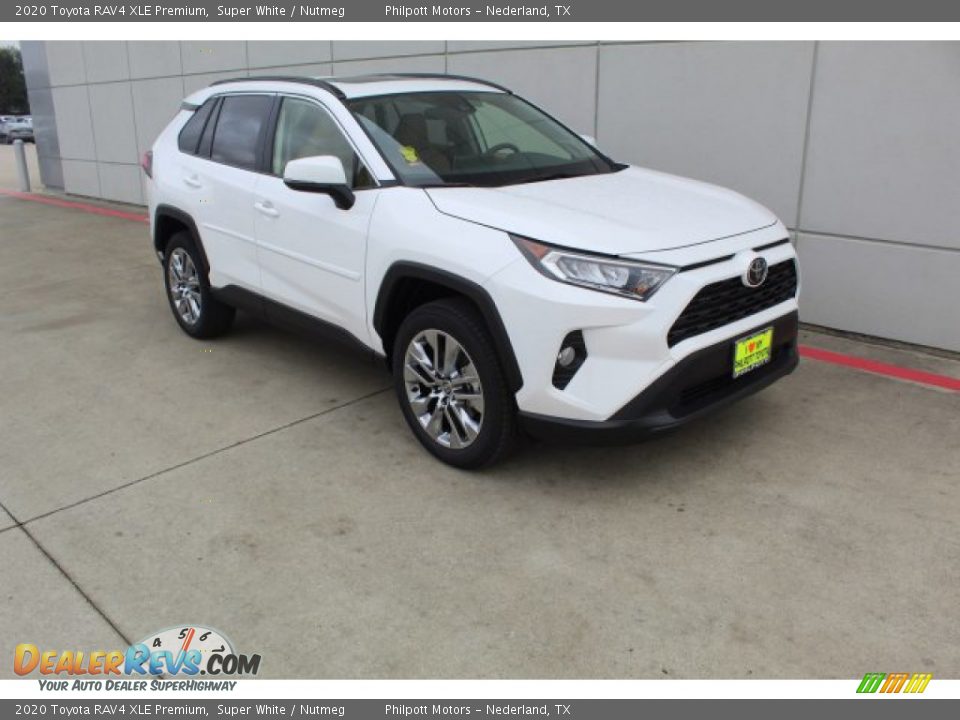 2020 Toyota RAV4 XLE Premium Super White / Nutmeg Photo #2