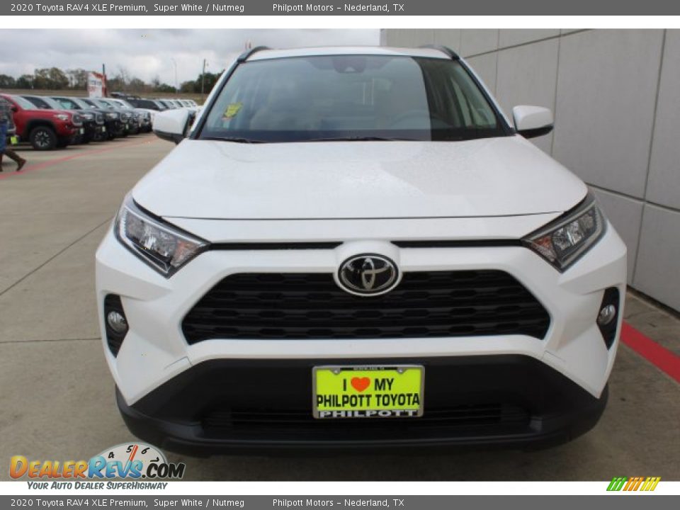 2020 Toyota RAV4 XLE Premium Super White / Nutmeg Photo #3