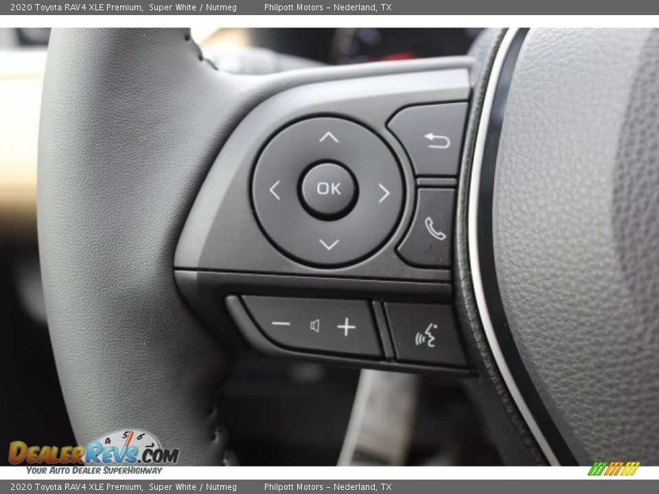 2020 Toyota RAV4 XLE Premium Super White / Nutmeg Photo #12