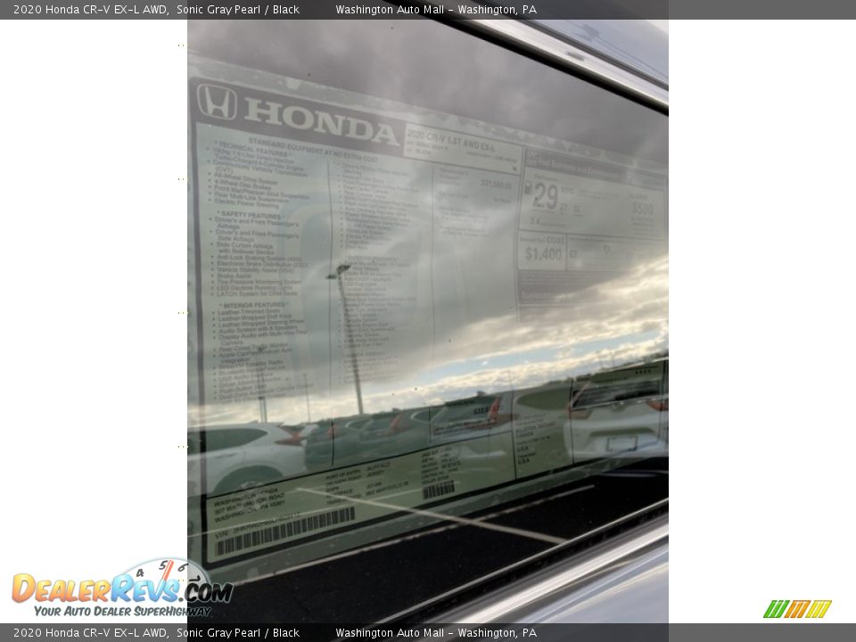 2020 Honda CR-V EX-L AWD Sonic Gray Pearl / Black Photo #15