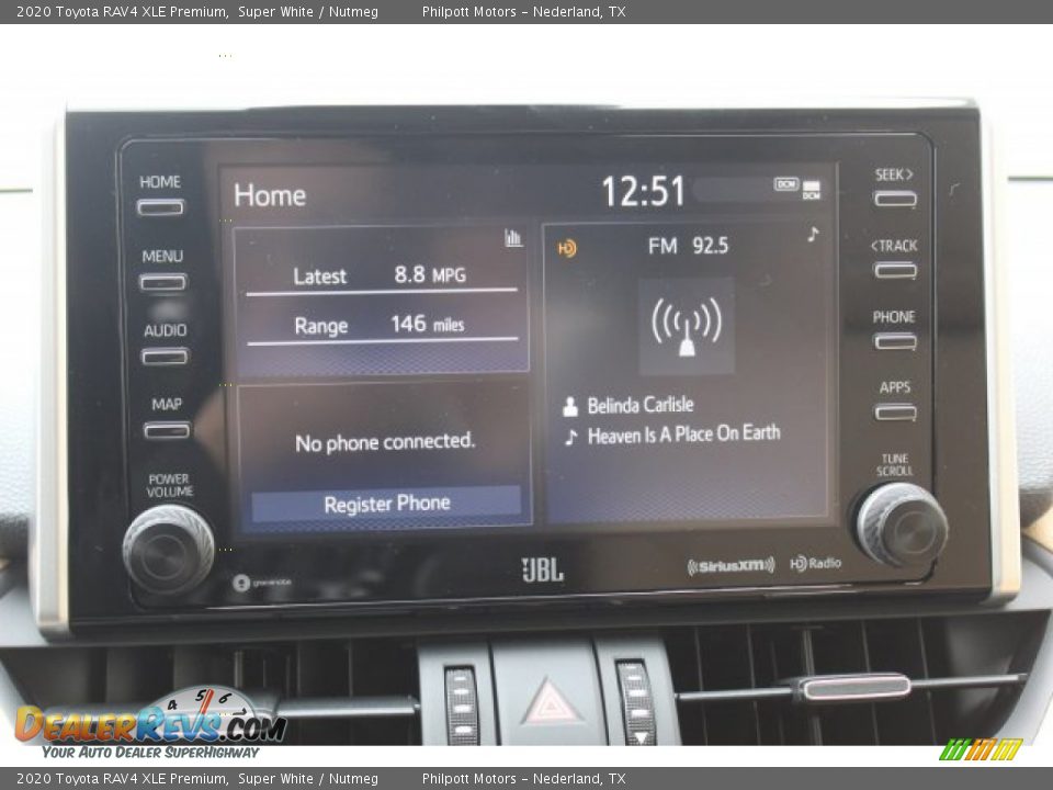 2020 Toyota RAV4 XLE Premium Super White / Nutmeg Photo #16