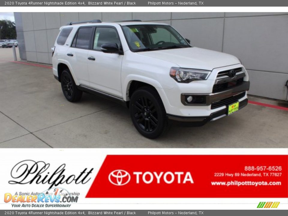 2020 Toyota 4Runner Nightshade Edition 4x4 Blizzard White Pearl / Black Photo #1