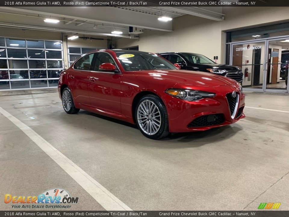 2018 Alfa Romeo Giulia Ti AWD Rosso (Red) Competizione Tri-Coat / Black/Tan Photo #1