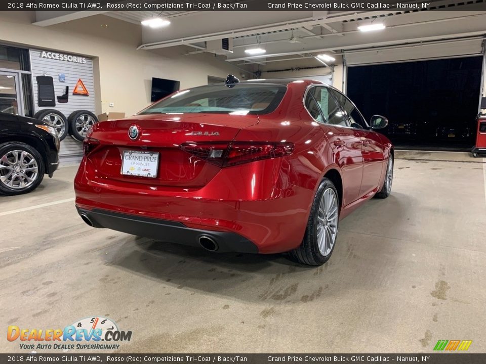 2018 Alfa Romeo Giulia Ti AWD Rosso (Red) Competizione Tri-Coat / Black/Tan Photo #3