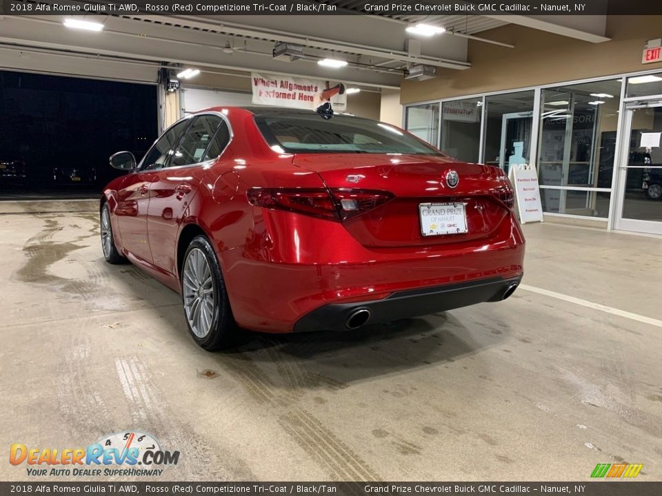 2018 Alfa Romeo Giulia Ti AWD Rosso (Red) Competizione Tri-Coat / Black/Tan Photo #4