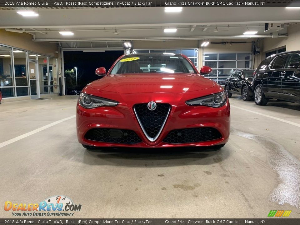 2018 Alfa Romeo Giulia Ti AWD Rosso (Red) Competizione Tri-Coat / Black/Tan Photo #8