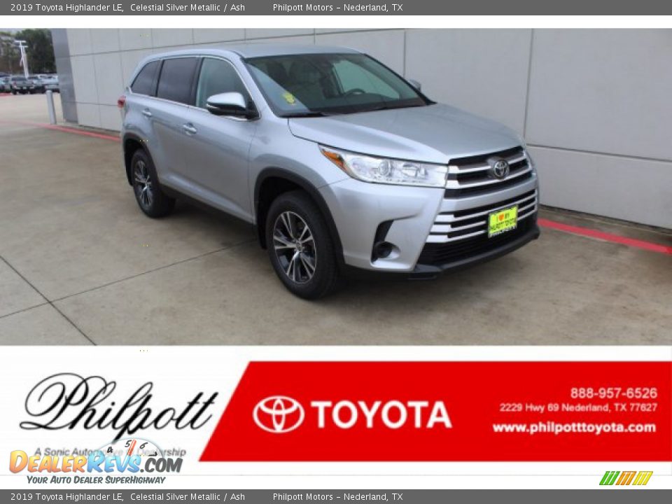 2019 Toyota Highlander LE Celestial Silver Metallic / Ash Photo #1