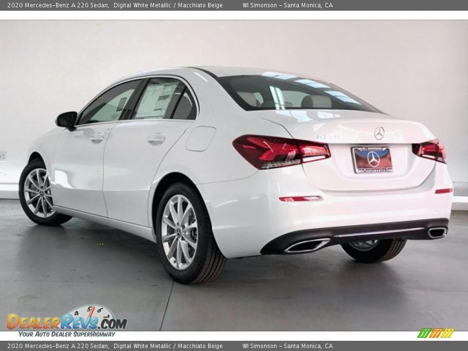 2020 Mercedes-Benz A 220 Sedan Digital White Metallic / Macchiato Beige Photo #2
