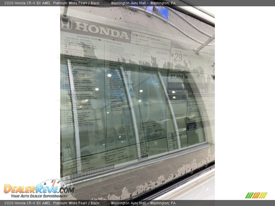 2020 Honda CR-V EX AWD Platinum White Pearl / Black Photo #15