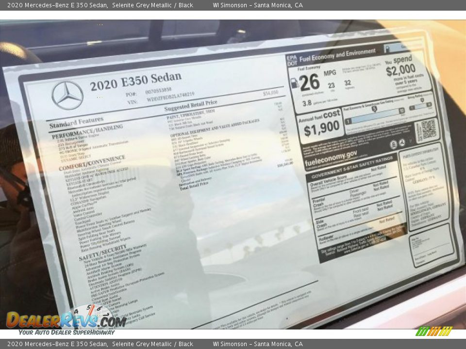 2020 Mercedes-Benz E 350 Sedan Selenite Grey Metallic / Black Photo #10