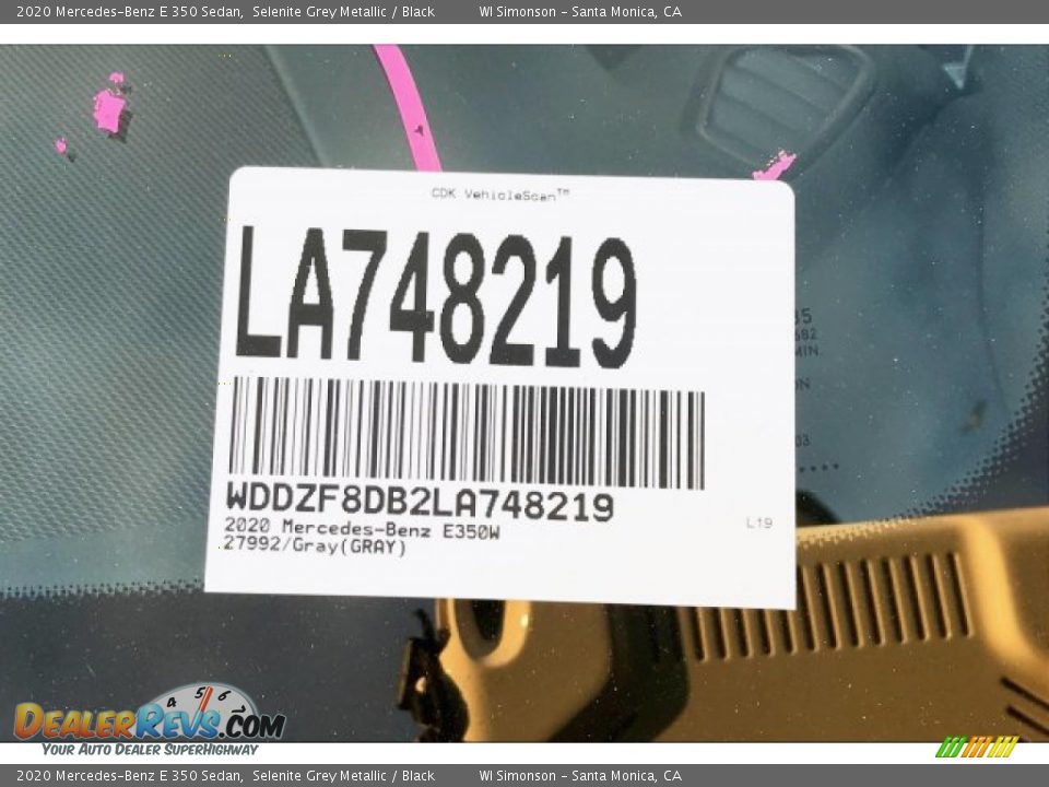2020 Mercedes-Benz E 350 Sedan Selenite Grey Metallic / Black Photo #11