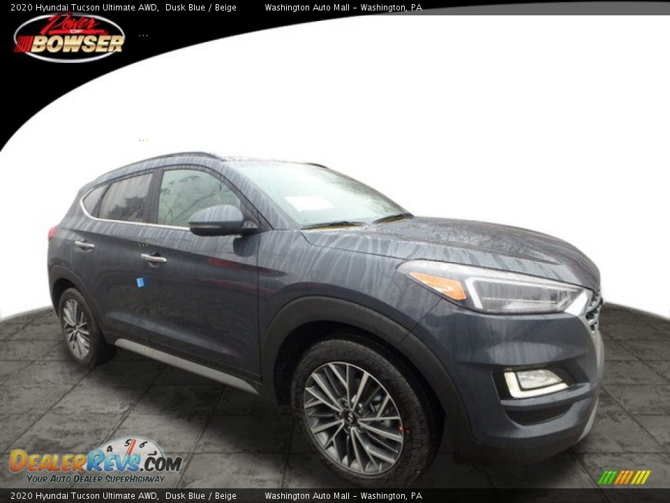 2020 Hyundai Tucson Ultimate AWD Dusk Blue / Beige Photo #1