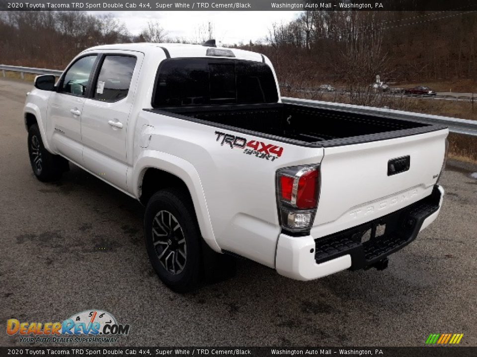 2020 Toyota Tacoma TRD Sport Double Cab 4x4 Super White / TRD Cement/Black Photo #2