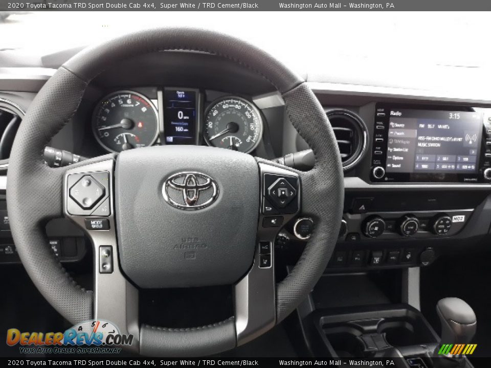 2020 Toyota Tacoma TRD Sport Double Cab 4x4 Super White / TRD Cement/Black Photo #3