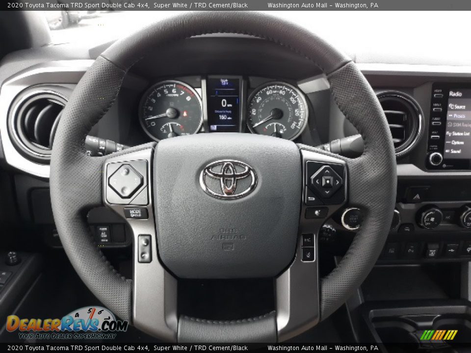 2020 Toyota Tacoma TRD Sport Double Cab 4x4 Super White / TRD Cement/Black Photo #6