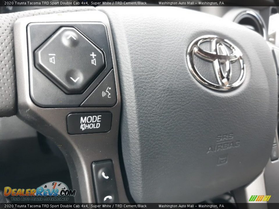 2020 Toyota Tacoma TRD Sport Double Cab 4x4 Super White / TRD Cement/Black Photo #7