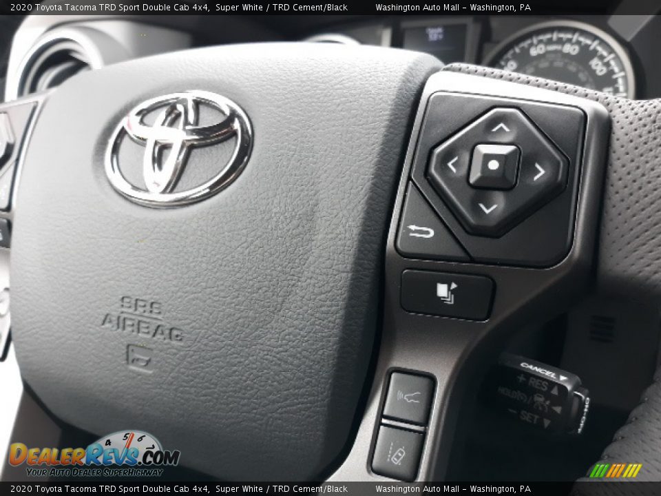 2020 Toyota Tacoma TRD Sport Double Cab 4x4 Super White / TRD Cement/Black Photo #8
