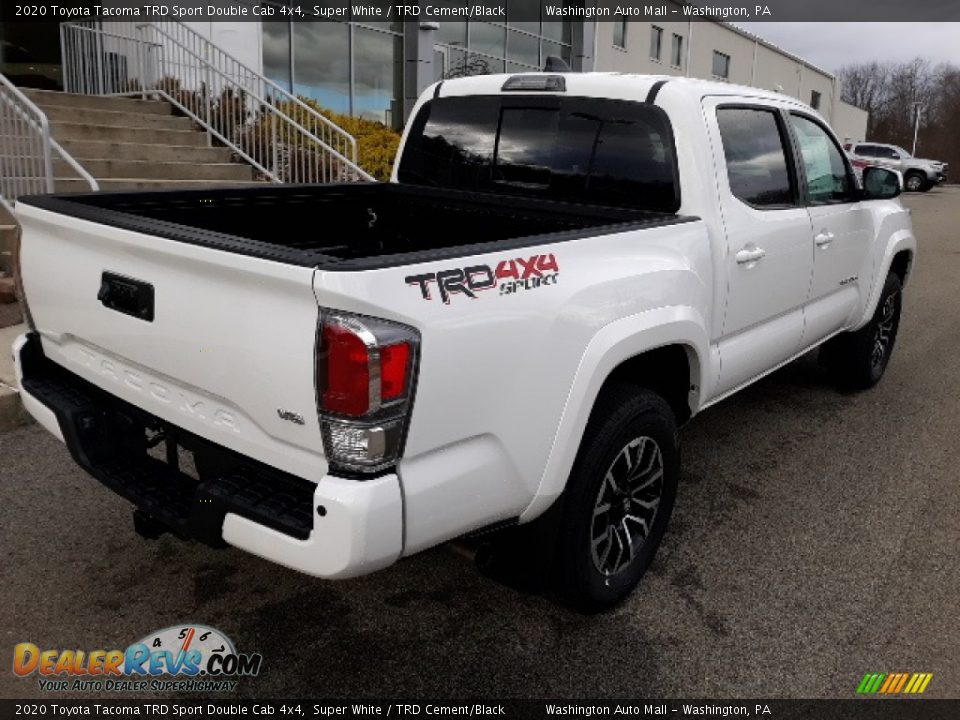 2020 Toyota Tacoma TRD Sport Double Cab 4x4 Super White / TRD Cement/Black Photo #14