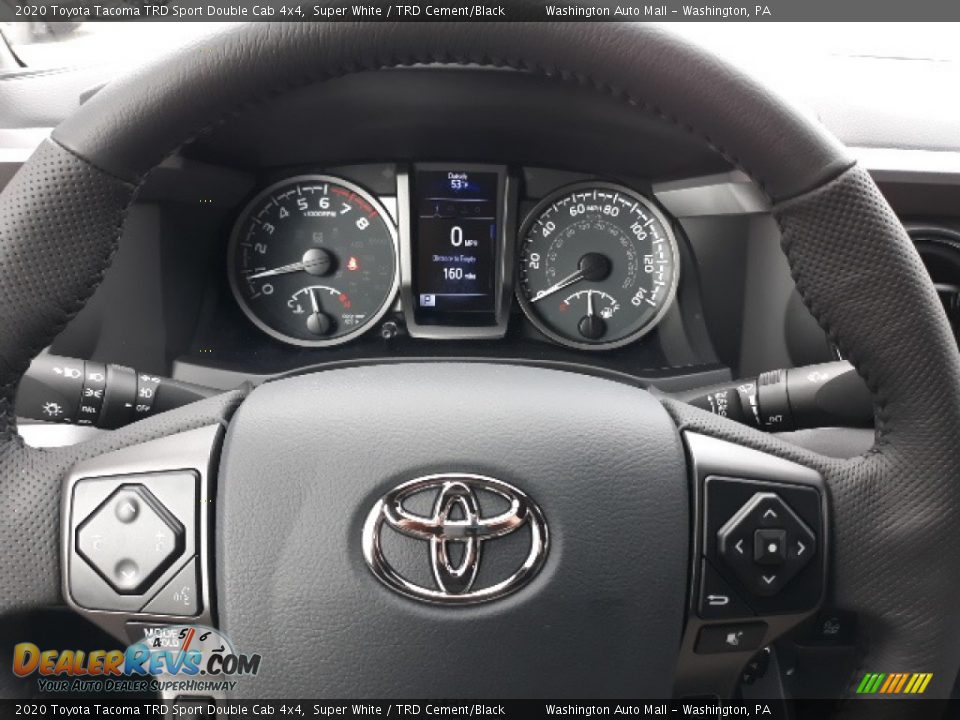 2020 Toyota Tacoma TRD Sport Double Cab 4x4 Super White / TRD Cement/Black Photo #27