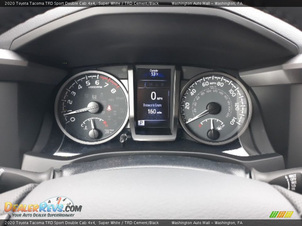 2020 Toyota Tacoma TRD Sport Double Cab 4x4 Super White / TRD Cement/Black Photo #28