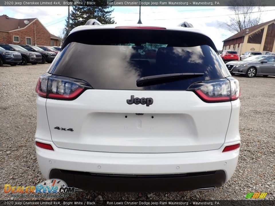 2020 Jeep Cherokee Limited 4x4 Bright White / Black Photo #4
