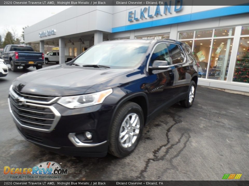 2020 Chevrolet Traverse LT AWD Midnight Blue Metallic / Jet Black Photo #2