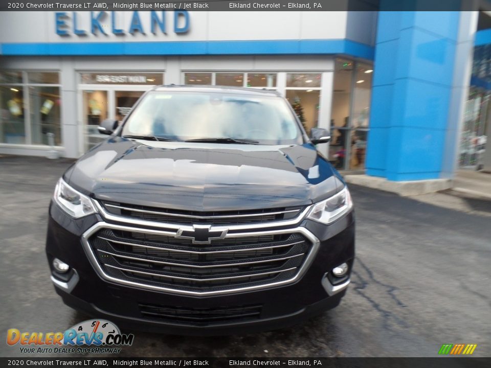 2020 Chevrolet Traverse LT AWD Midnight Blue Metallic / Jet Black Photo #3