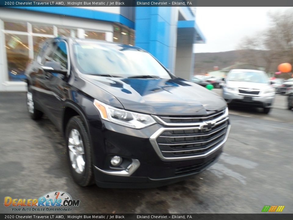 2020 Chevrolet Traverse LT AWD Midnight Blue Metallic / Jet Black Photo #4