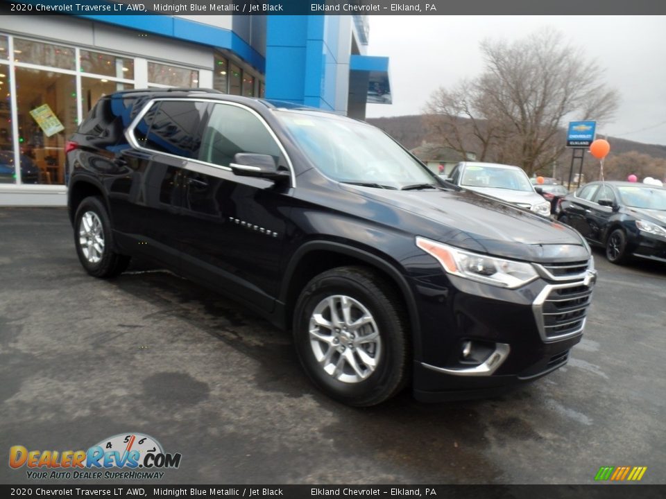 2020 Chevrolet Traverse LT AWD Midnight Blue Metallic / Jet Black Photo #5
