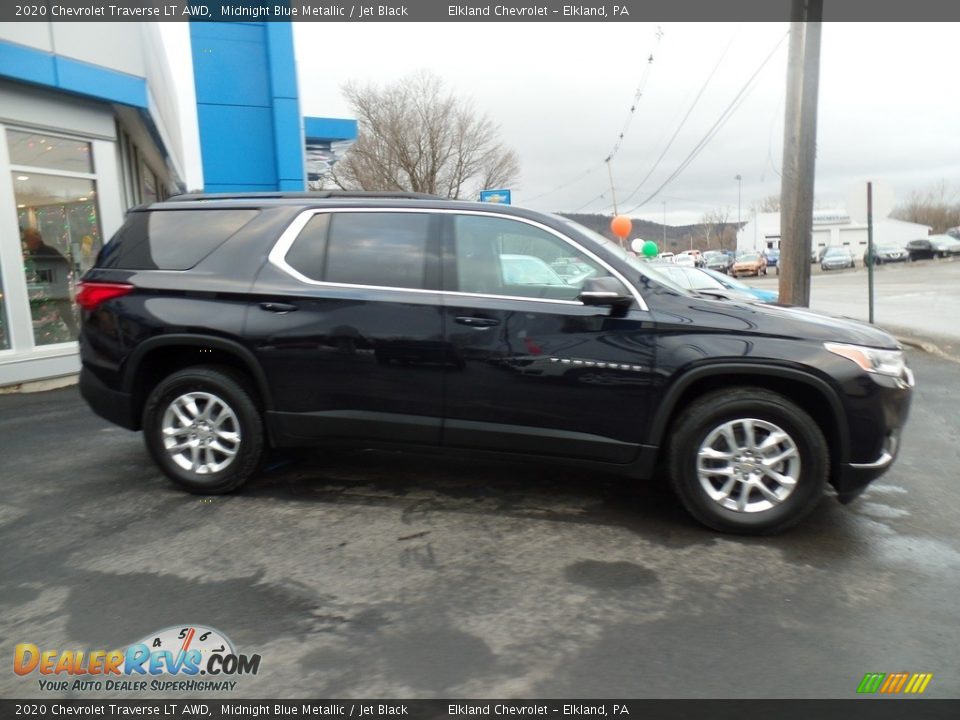 2020 Chevrolet Traverse LT AWD Midnight Blue Metallic / Jet Black Photo #6
