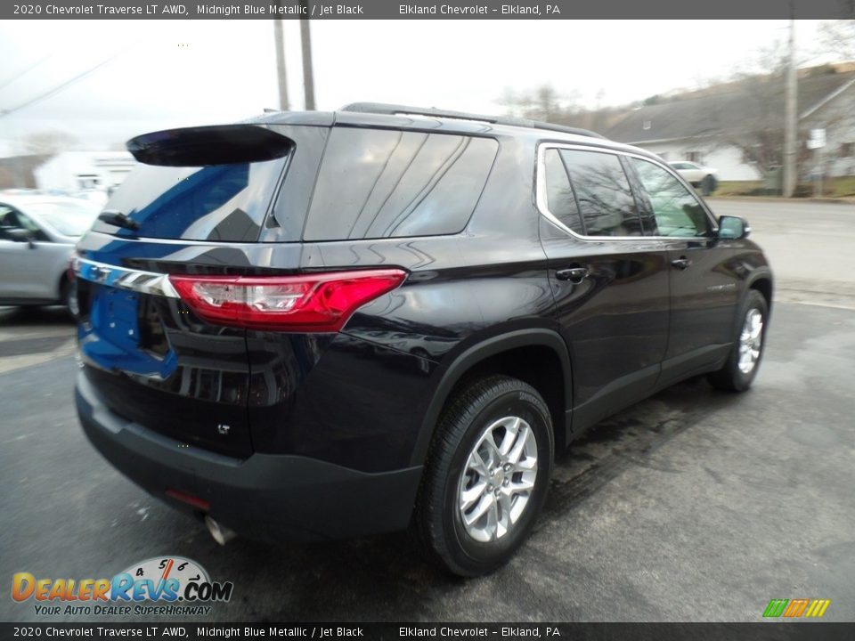 2020 Chevrolet Traverse LT AWD Midnight Blue Metallic / Jet Black Photo #7