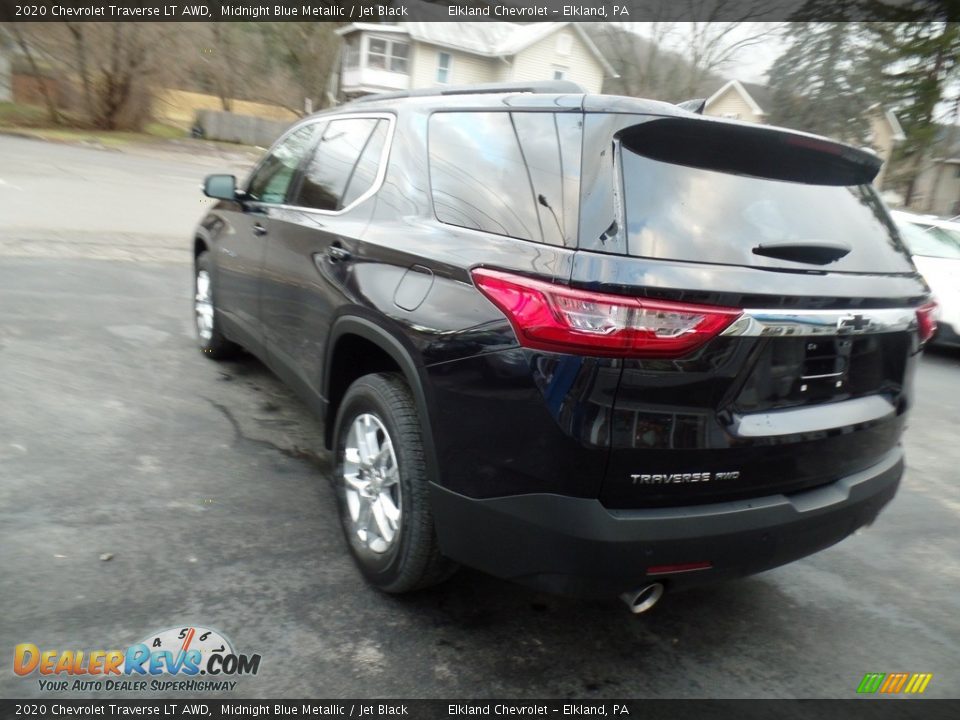 2020 Chevrolet Traverse LT AWD Midnight Blue Metallic / Jet Black Photo #9