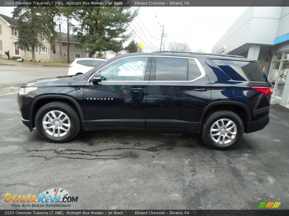 2020 Chevrolet Traverse LT AWD Midnight Blue Metallic / Jet Black Photo #10