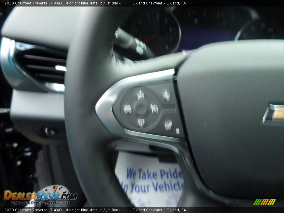 2020 Chevrolet Traverse LT AWD Midnight Blue Metallic / Jet Black Photo #19
