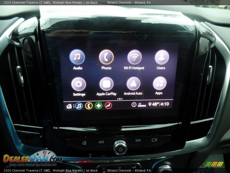 2020 Chevrolet Traverse LT AWD Midnight Blue Metallic / Jet Black Photo #23