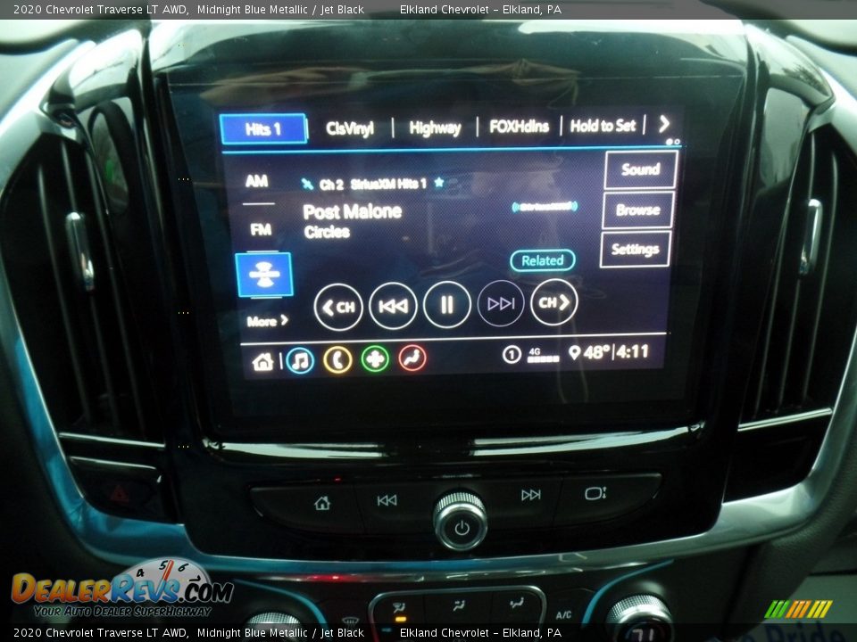 2020 Chevrolet Traverse LT AWD Midnight Blue Metallic / Jet Black Photo #24