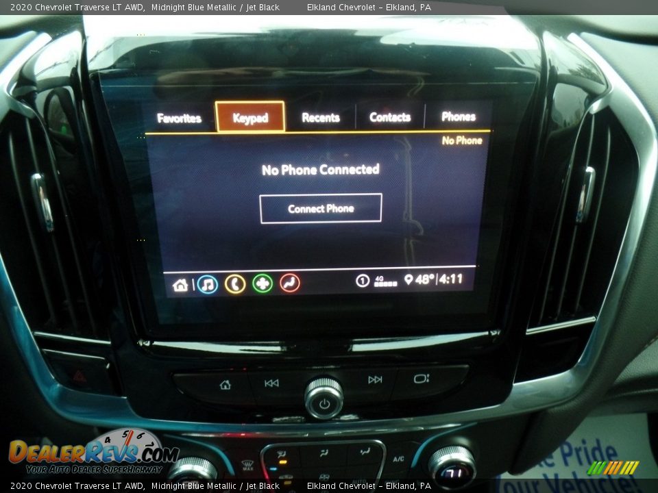 2020 Chevrolet Traverse LT AWD Midnight Blue Metallic / Jet Black Photo #25