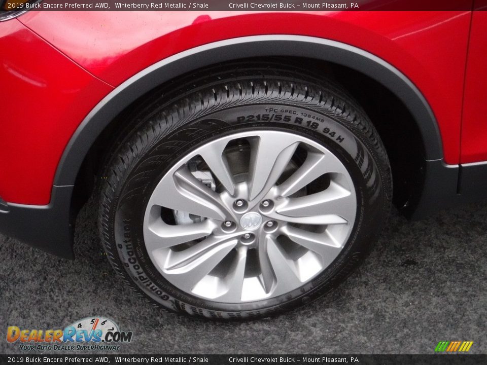 2019 Buick Encore Preferred AWD Winterberry Red Metallic / Shale Photo #3