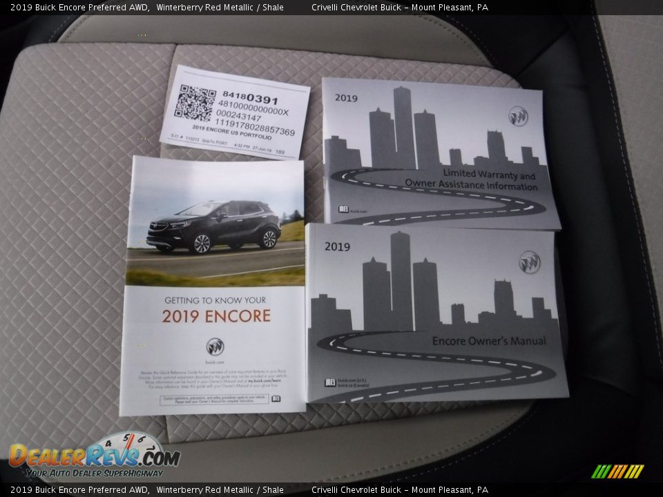 2019 Buick Encore Preferred AWD Winterberry Red Metallic / Shale Photo #33