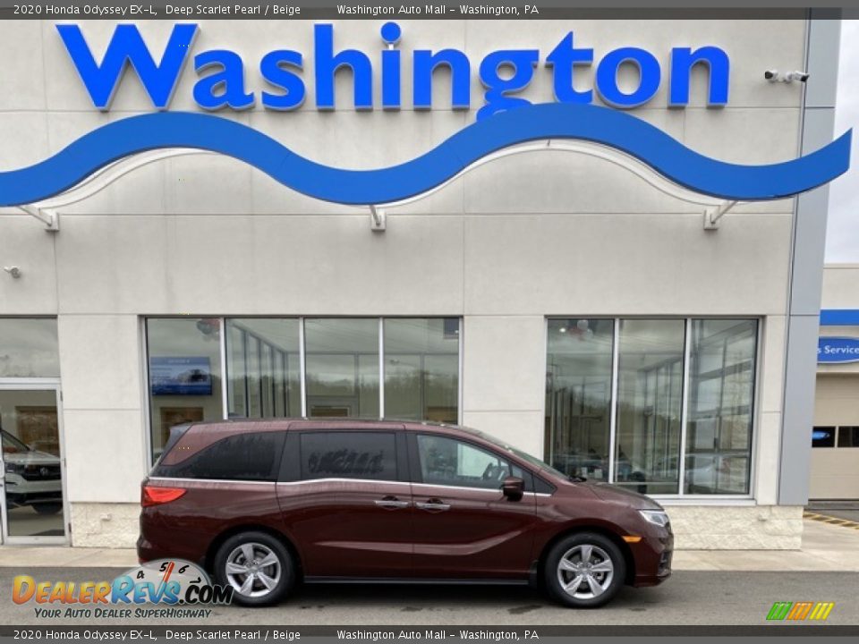 2020 Honda Odyssey EX-L Deep Scarlet Pearl / Beige Photo #1