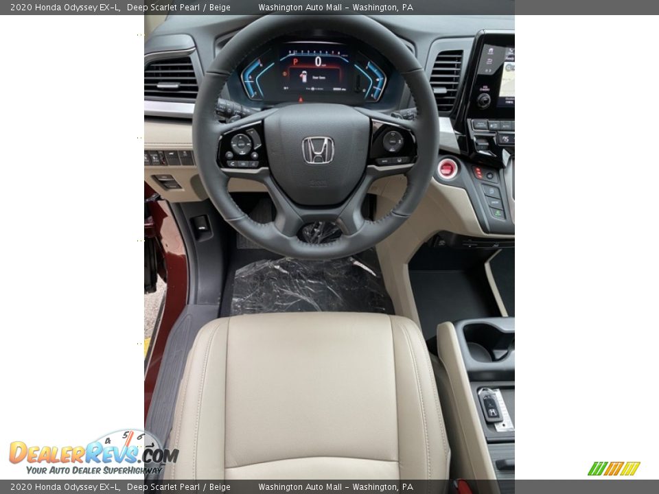2020 Honda Odyssey EX-L Deep Scarlet Pearl / Beige Photo #13