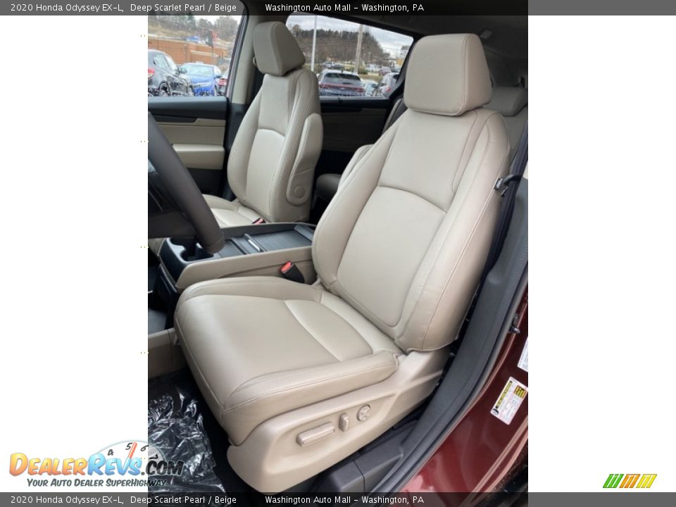 2020 Honda Odyssey EX-L Deep Scarlet Pearl / Beige Photo #14