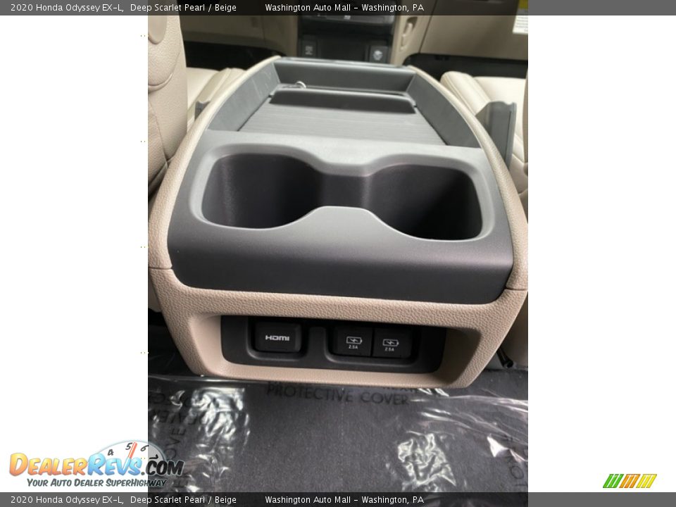 2020 Honda Odyssey EX-L Deep Scarlet Pearl / Beige Photo #28
