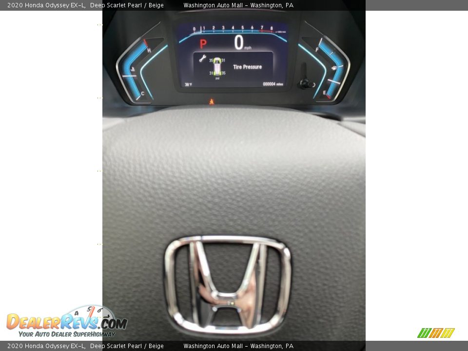 2020 Honda Odyssey EX-L Deep Scarlet Pearl / Beige Photo #33