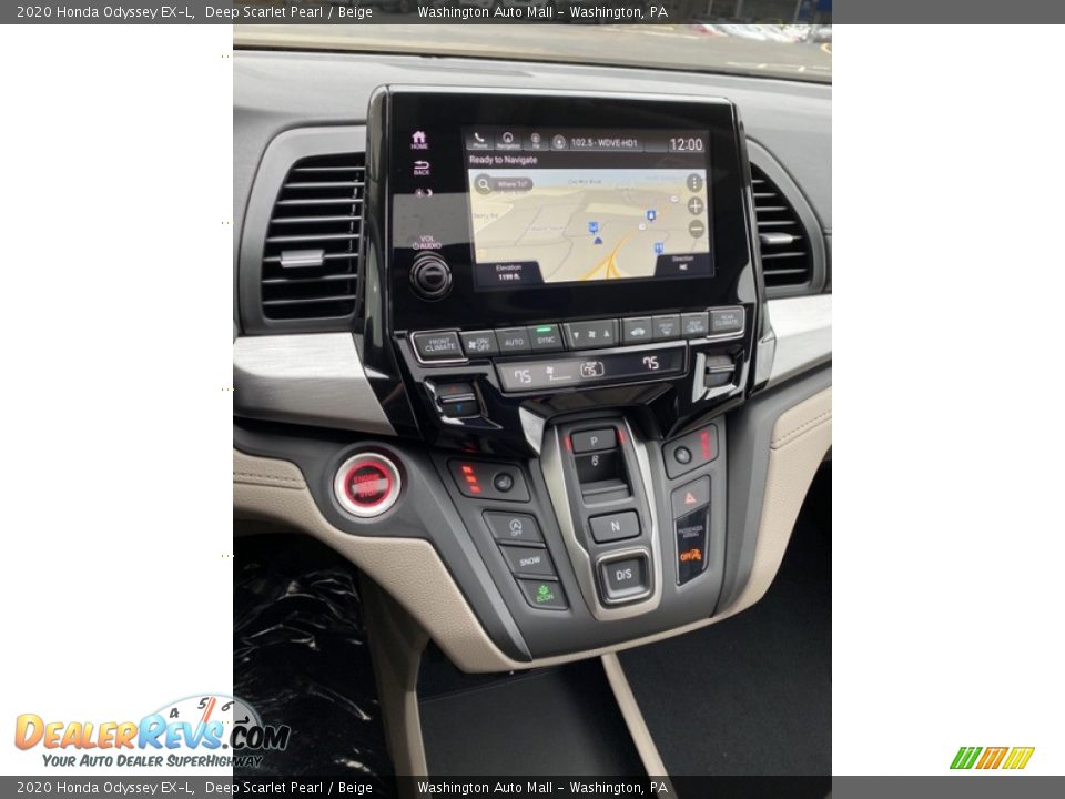 2020 Honda Odyssey EX-L Deep Scarlet Pearl / Beige Photo #34