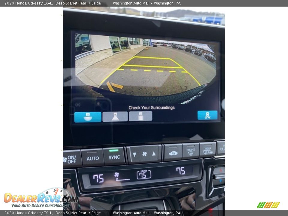 2020 Honda Odyssey EX-L Deep Scarlet Pearl / Beige Photo #35